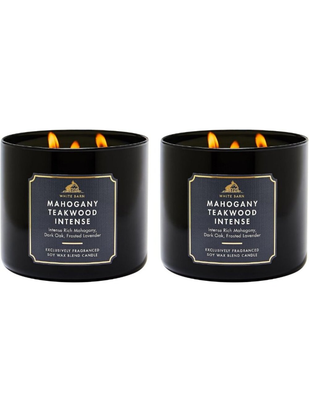 Mahogany Teakwood Intense 3-Wick Candles - 2 Pack | Aromatic Home Decor